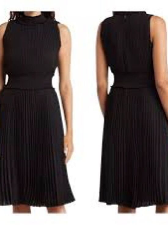 Nanette Lepore Dresses & Skirts - Nanette Lepore Sleeveless Black Pleated Midi Dress 10